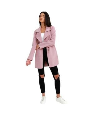 Belle & Bloom Ex-Boyfriend Wool Blend Oversized Jacket - Pink