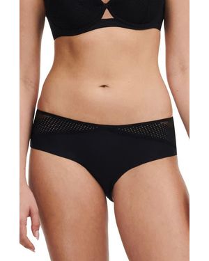 Chantelle Pulp Lace Trim Hipster Briefs - Black