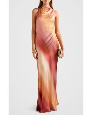 EVER NEW Andie Satin Open Back Maxi Dress - Red