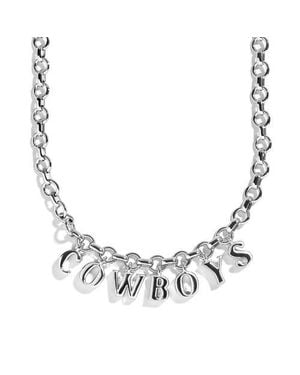 BaubleBar Dallas Cowboys Wordmark Charm Necklace - Metallic
