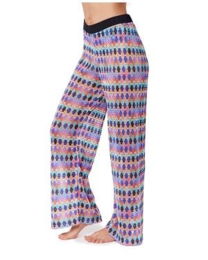 Gottex Retro Riviera Netted Crochet Beach Pant Cover-Up - Blue
