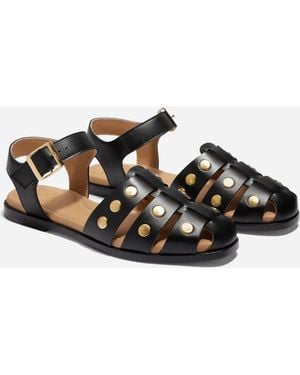 Nisolo Mira Studded Fisherman Sandal - Black