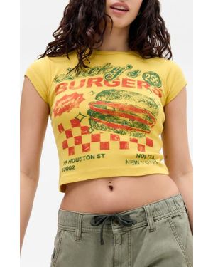 BDG Burgers Graphic Baby Tee - Yellow