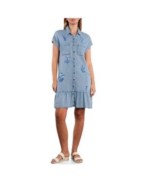 Billy T Poetic Floral Minidress - Blue