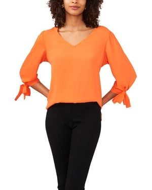 Chaus Tie Sleeve Blouse - Orange