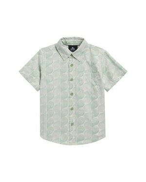 Rip Curl Kids' Artist Of The Search Yardy Short Sleeve Cotton Button-Up Shirt - Green