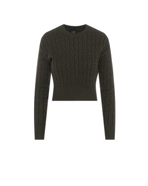 BuHu Cable Knit Ribbed Cuffs Sweater - Black
