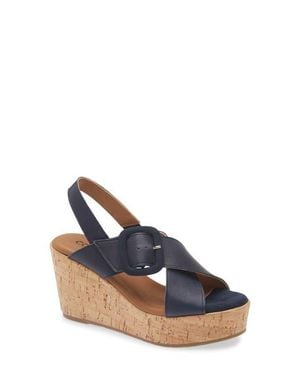 Cordani Dustin Slingback Platform Wedge Sandal - Blue