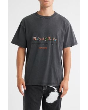 Saint Studio Last Supper Graphic T-Shirt - Black