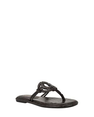 Guess Saime Croc Embossed Sandal - Black