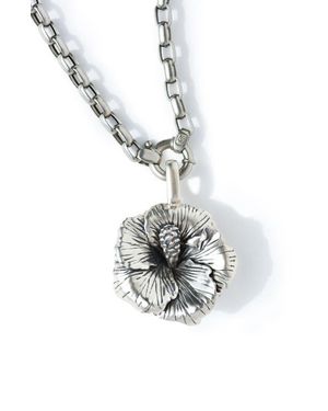 67Jewelry Hibiscus Flower Necklace - Blue