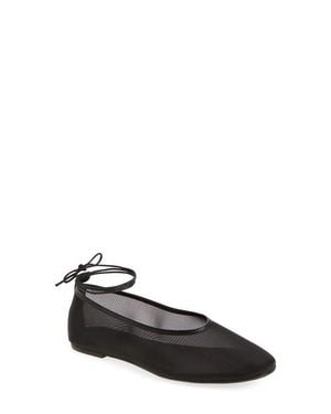 Frēda Salvador Mesh Ballet Flat - Black