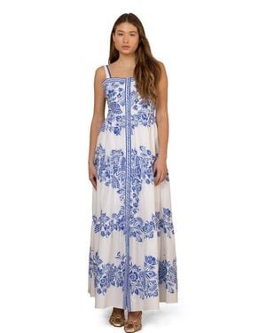 Hale Bob Jream Cotton Poplin Maxi Dress - Blue