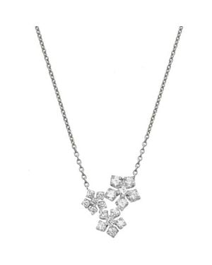 Sethi Couture Enchanted Garden Diamond Flower Pendant Necklace - Metallic