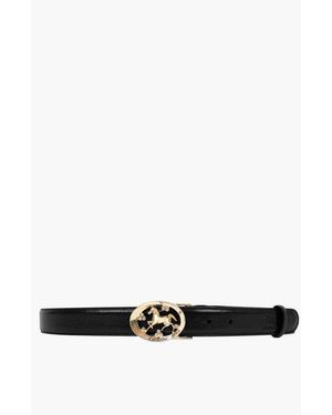 Cavalinho Cavalo Lusitano Leather Belt With Oval Buckle 917 - White