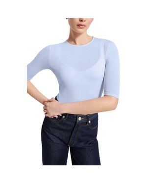 MARCELLA Frankie Sheer Jersey Top - Blue