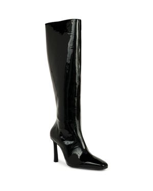 Black Suede Studio Liz Knee High Boot - Black
