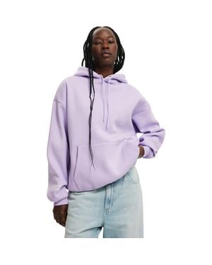 Cotton On Premium Oversized Graphic Hoodie - Purple