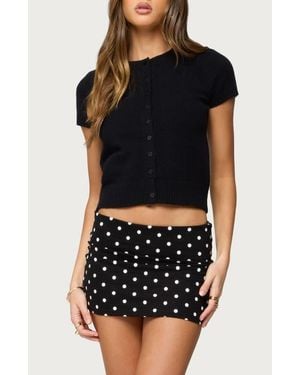 Edikted Coreen Short Sleeve Cardigan - Black