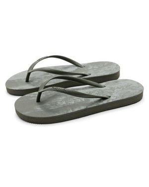 feel good Slimz Remix Natural Rubber Flip-Flip Thong Sandals - Gray