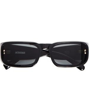 Jacquemus Les Lunettes Jac195 Rectangular Sunglasses - Black
