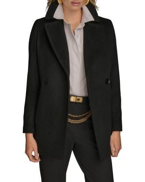 Donna Karan Double Breasted Blazer Coat - Black