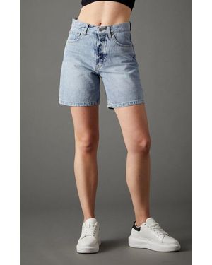 Blue Revival Midi Short - Gray