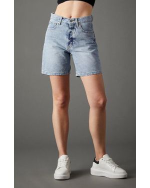Blue Revival Midi Short - Gray
