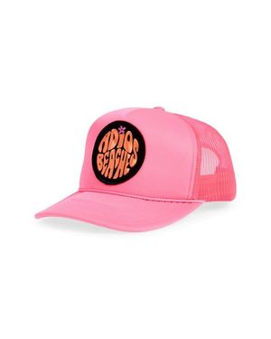 Local Beach Adios Beaches Patch Trucker Hat - Pink