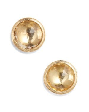 Marco Bicego Jaipur Lemon Quartz Stud Earrings - Metallic