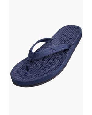 indosole Responsibly-Made Tire Sole Easy Living Flip Flops - Blue