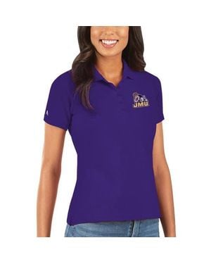 Antigua James Madison Dukes Legacy Pique Polo - Purple