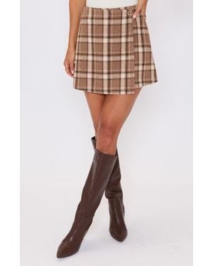 Vici Collection Willow Plaid Miniskirt - Multicolor