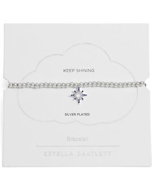 Estella Bartlett Sienna North Star Beaded Stretch Bracelet - White