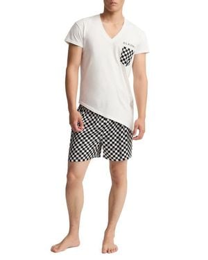 BLKSWN Checkerboard Short Pajamas Set - Multicolor
