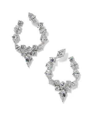 Nadri Riviera Front-To-Back Hoop Earrings - Metallic