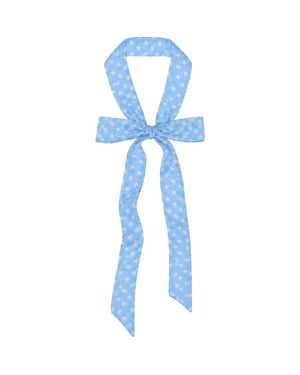 OLAH Le Petit Dot Silk Hair Ribbon Scarf - Blue