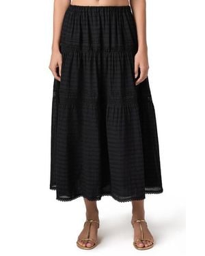 PAIGE Andres Tiered Maxi Skirt - Black