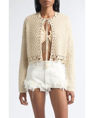 Rabanne Crochet Cardigan - Natural