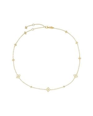 Roberto Coin Principessa Diamond Flower Station Necklace - White