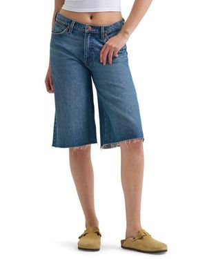 Wrangler Jorts Raw Hem Low Rise Denim Shorts - Blue