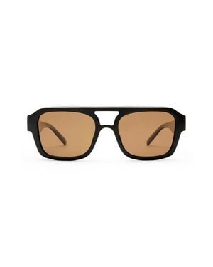 Le Specs Subzero 54Mm Polarized Aviator Sunglasses - Natural