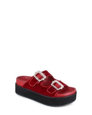 Zigi Rosalinda Platform Slide Sandal - Red