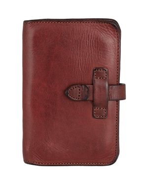Old Trend Leeds Genuine Leather Bifold Passport Holder - Red