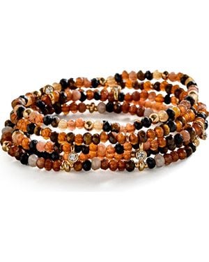 BaubleBar Indya Semi-Precious Layered Bracelet Set - Orange