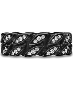 David Yurman Curb Chain Ring - Black