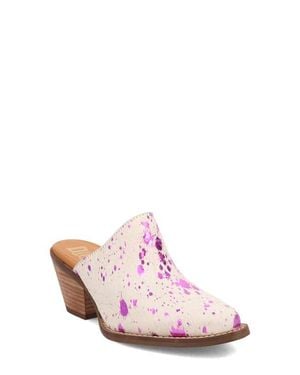 Dingo Cash Cow Genuine Calf Hair Mule - Pink
