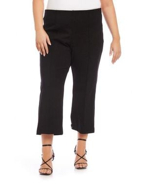 Karen Kane Pintuck Crop Pants - Black