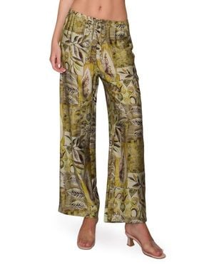 MELLODAY Floral Print Ankle Pants - Multicolor