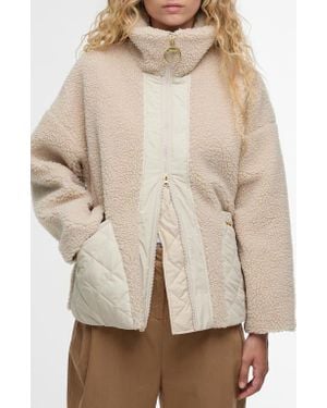 Barbour Brawby High Pile Fleece Jacket - Natural